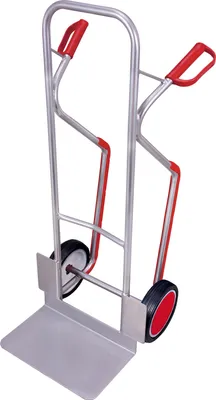 Produktbild von VARIOfit Aluminiumkarre mit Treppenkufen Vollgummibereifung Schaufel 480 x 300 mm