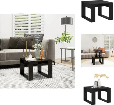 Immagine prodotto di vidaXL Tavolino nero 50x50x35 cm in legno - Tavolini