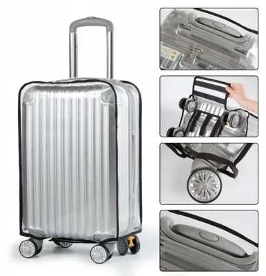 Image de Housse transparente de protection pour valise voyage 20 pouces M