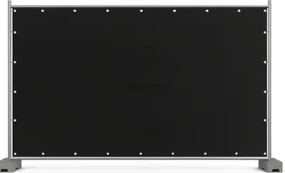 Image de Bâche de clôture de chantier Bâche de protection visuelle en tissu PE avec œillets Bâche de couverture noire 1,76 x 3,41 m