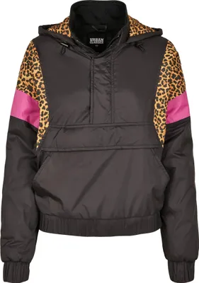 Immagine prodotto di Urban Classics Donna AOP Mixed Pull Over Jacket nero/leo - L