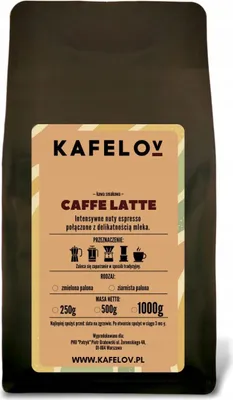 Produktbild von KAFELOV | Caffe Latte 250g - gemahlen - 100% Arabica - intensiver Espresso-Geschmack