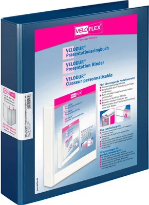 Produktbild von 10 VELOFLEX VELODUR Präsentationsringbücher 2-Ringe blau