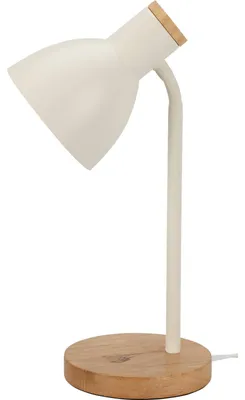 Produktbild von H&S Decoration Tischlampe braun weiß Holz Gummi Metall 14x14x36 cm