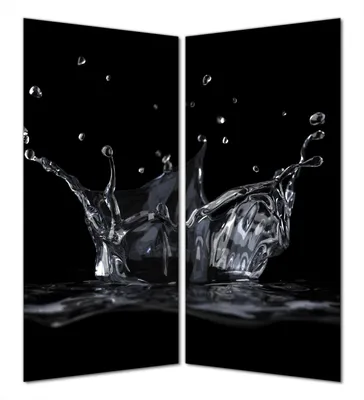 Produktbild von Wallario selbstklebende Duschrückwand 180 x 180 cm mit Motiv Aufspritzendes Wasser - Wandverkleidung mit Hochglanzlaminat in Glasoptik