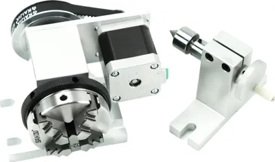 Immagine prodotto di Asse rotativo CNC, mandrino 3/4, motore passo-passo Nema17, 4 griffe