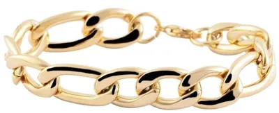 Produktbild von Akzent Panzerketten-Armband aus Edelstahl in goldfarbig mit IP Gold-Beschichtung
