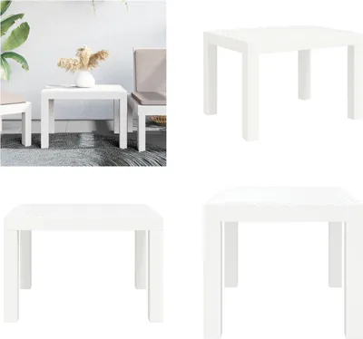 Obrázok produktu pre vidaXL Záhradný stôl biely 59x47x40 cm PP - Záhradný stôl - Vonkajší stôl - Stôl na terasu