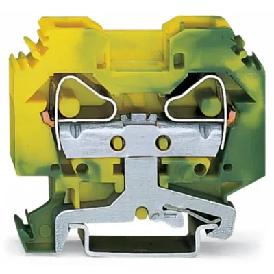 Imagen del producto de WAGO 283-107, borne de conexión para conductor de protección, de dos conductores, color verde-amarillo