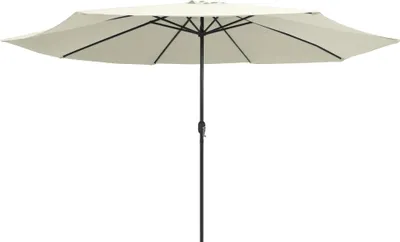 Produktbild von vidaXL Sonnenschirm mit Metall-Mast 390 cm Sandweiß