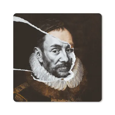 Produktbild von MuchoWow® Mauspad Mousepad Wilhelm von Oranien - Alte Meister - Adriaen Thomasz 20x20 cm - Mousepads - Maus Mat - Pad - Mausunterlage - Desk Mat - Bureauartikeln