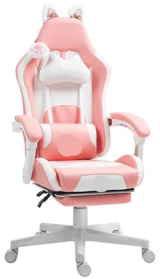 Image de Siège de jeu avec repose-pieds, chaise de bureau, ergonomique, réglable, inclinable jusqu'à 135°
