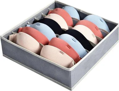 Productafbeelding van Famanu Opbergdoos voor BH's en ondergoed - Opvouwbare opbergbox met 7 compartimenten