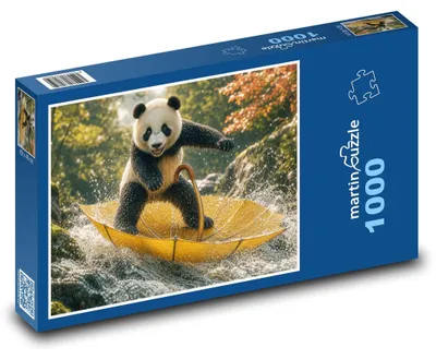 Obrázok produktu pre Puzzle 1000 Panda surfujúca na dáždniku - martinpuzzle