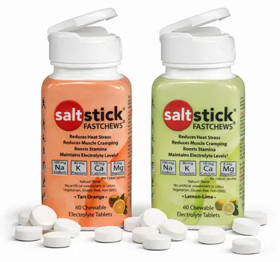 Produktbild von SaltStick Fast Chews Elektrolyt-Kautabletten - 96g (60 Kautabletten) - Orange