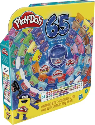 Obrázek produktu pro Play-Doh F15285L0 Play-Doh Knete 65-Jahre farbsortiert 65 Farben je 28,0 g