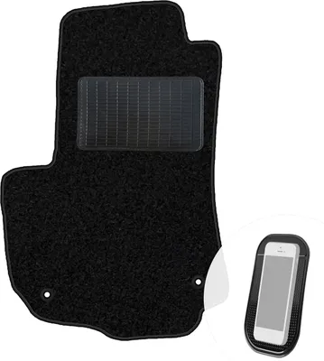 Produktbild von moto-MOLTICO Fahrer Fußmatte Auto Velours Fahrerseite Autoteppiche Schwarz Fahrermatte 1-teilig passend für Opel Zafira B 2005-2011