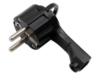 Produktbild von Schutzkontakt-Winkelstecker Flach, Handgriff, Zugentlastung