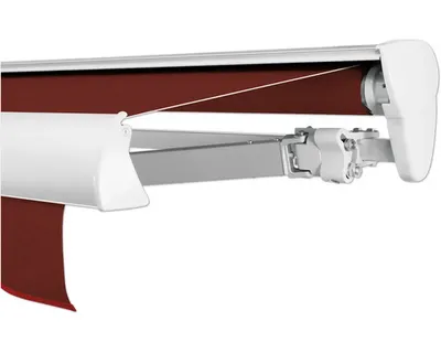 Produktbild von SOLUNA Halbkassettenmarkise Classic 3,5x2,5 Stoff Dessin S2209 Gestell E6EV1 silber eloxiert Antrieb rechts inkl. Motor,