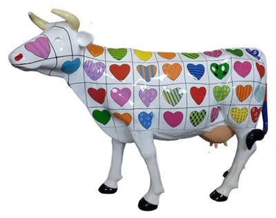 Immagine prodotto di Figura dipinta colorata Statua Cavallo Scultura Decorazione Giardino Design 147x210m Statue Nuovo