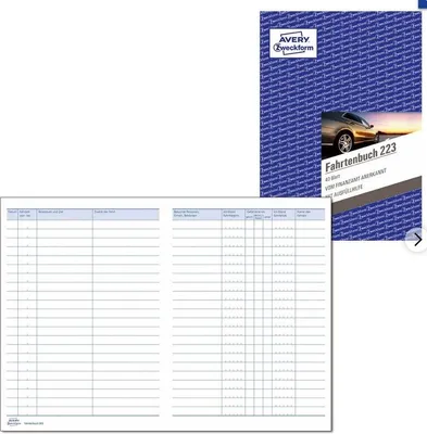 Produktbild von AVERY Zweckform Fahrtenbuch für PKW 80 Seiten 858 Fahrten DIN A5 40 Blatt