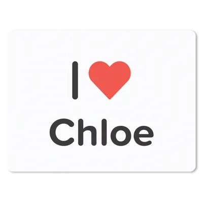 Produktbild von MuchoWow® Mauspad Mousepad Ich liebe - Chloe - Mädchen 40x30 cm - Mousepads - Maus Mat - Pad - Mausunterlage - Anti Rutsch