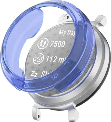 Image de Pour Garmin Lily 2 : coque de protection en TPU de haute qualité, transparente / bleue