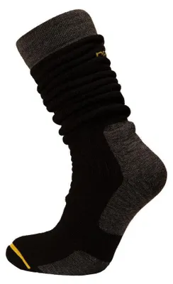 Image de Projob - Chaussettes pour bottes "9092", uni, pour hommes/femmes, en laine ET673 (taille 38 EU - 39 EU) (noir/gris)