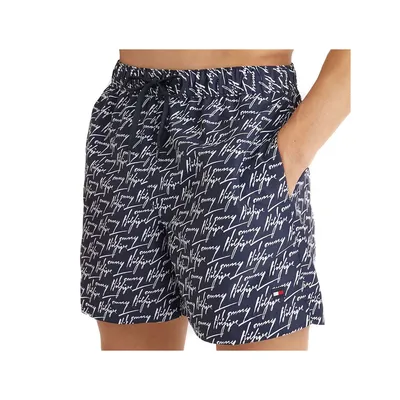 Produktbild von Herren Sea Boxer TOMMY HILFIGER Bademode Pool mit elastischem Bund und externem Kordelzug Artikel UM0UM02479 MEDIUM DRAWSTRING, S, Poliestere 100%