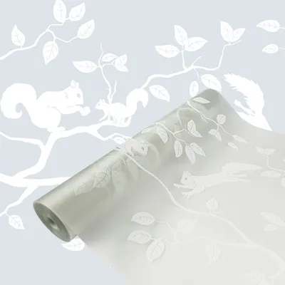 Produktbild von Statisch Fensterfolie 45x150 cm - Eichhörnchen - Statische Sichtschutzfolie ohne Kleber aus PVC - Selbsthaftende Glasfolie für Lichtdurchlass und Privatsphäre - Fensterfolie statisch haftend