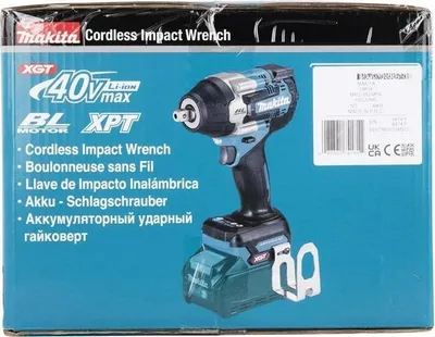 Obrázek produktu pro Makita TW007GM201, Rázový utahovák, Bezkartáčový, Černá, Modrá, 1/2", 2300 ot/min, 760 Nm