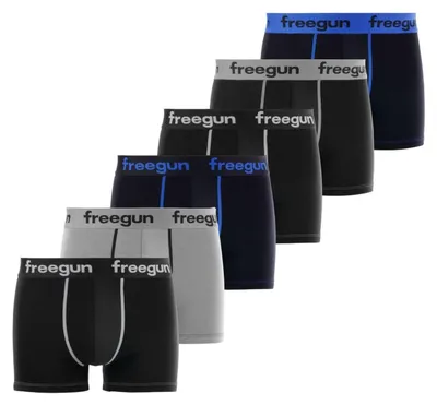 Produktbild von FREEGUN Boxershorts Jungen Baumwolle, 6er-Pack, SchwarzP3 (14/16Jahre)