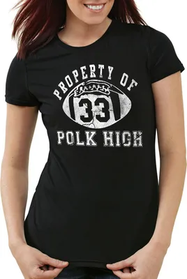 Produktbild von style3 Property of Polk High Damen T-Shirt, Farbe:Schwarz, Größe:L