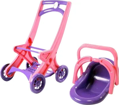Image de Jouet poussette de poupée violet