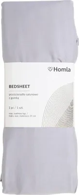 Produktbild von HOMLA DANIELLE grau satiniert Blatt 180x200 cm