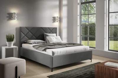 Obrázok produktu pre Čalúnená posteľ 140x200 ODETA 11 - šedá