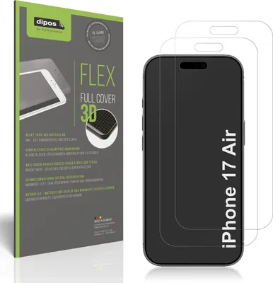 Produktbild von 2x Full Cover Schutzfolie matt für Apple iPhone 17 Air Panzerfolie Anti-Shock