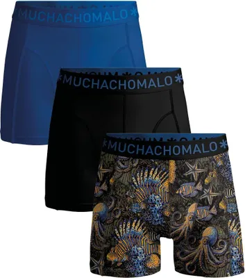 Produktbild von Muchachomalo Herren Boxershorts – 3er Pack – Baumwolle Stretch – Bequeme Unterwäsche – Größe L - U-OUTLT1010-382