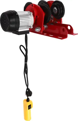 Immagine prodotto di Argano elettrico, acciaio Q235, capacità di carico 1000 kg, potenza nominale 370 W, coppia elevata, velocità di movimento 1,2 m/min