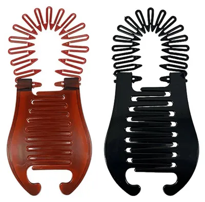 Produktbild von 2er-Pack Haarspangen für Damen, bananenförmig, für den Hinterkopf, Pferdeschwanz, rutschfest, mit rutschfestem Halt, Haarstyling-Werkzeug, Haaraccessoires