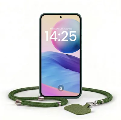 Produktbild von Handyhülle für Xiaomi Redmi Note 10 5G mit Handykette Band Kordel Hülle Case Schutzhülle Grün