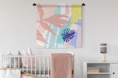 Produktbild von MuchoWow® Wandteppich Wandbehang Sommer - Gelb - Strand 90x90 cm Tapisserie Dekoration Wandtuch - Wandaufhänger