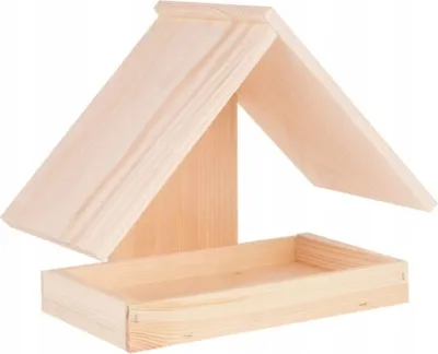 Immagine prodotto di Mangiatoia per uccelli da parete in legno 26 x 12 x 20 cm