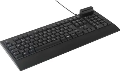 Produktbild von Renkforce RF-CKB-200 USB Tastatur Deutsch, QWERTZ Schwarz Chipkarten-Leser