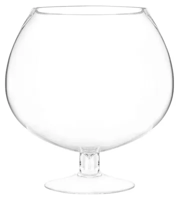 Glas-Tafelvaas, Becherform, transparent, 19x19x20 cm