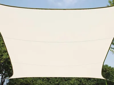 Produktbild von Perel GSS4430CR, Rechteckig, Cremefarben, Polyester, 160 g/m², Halteöse, Maschinenwäsche
