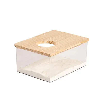 Produktbild von Heikoeco® Hamster Haus, Großzügiges Raumdesign, Sicherer Deckel, Leicht zu Reinigen, Transparentes Acryl, Ungiftig, Ideal für Hamster und Meerschweinc