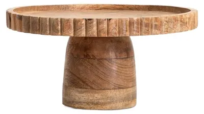 Produktbild von HOMLA LINEA MANGO Teller auf Bein mit unregelmäßigem Rand 25x12 cm