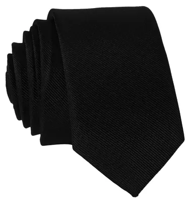 Produktbild von DonDon schmale schwarze Krawatte 5 cm glänzend