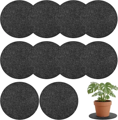 Imagen del producto de Posavasos redondos de fieltro, con un diámetro de 20 cm, antideslizantes, para la cocina